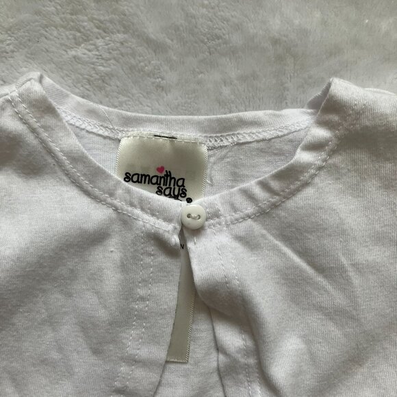 Samantha Says Baby Toddler Shrug 12-18M | EUC White Cropped Button Cardigan - Picture 2 of 12